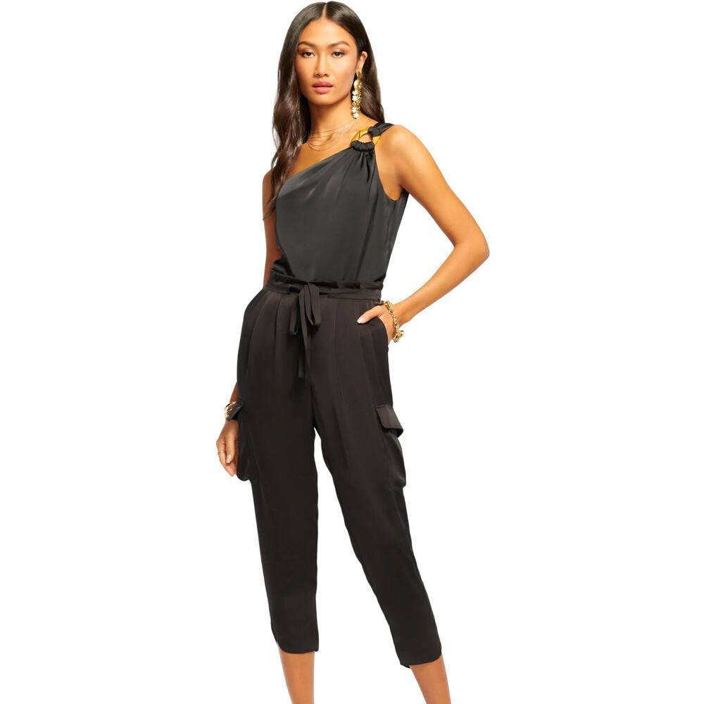 Ramy Brook Pocket Allyn Pant – Cropped Cargo w/ Satin Ribbon‎ Belt, Size S (27W)